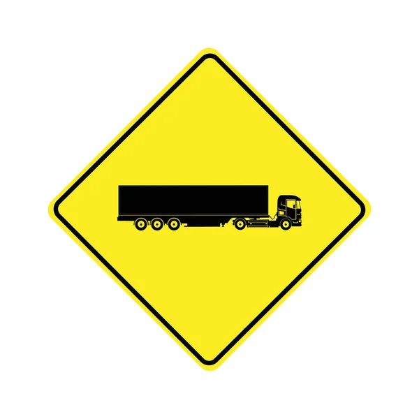 Vrachtwagen Alleen Rijstrookverkeersborden Vectorafbeeldingen — Stockvector