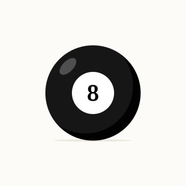 8 numaralı bilardo topu izole vektör grafikleri
