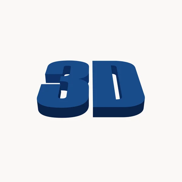 3Dテキストロゴベクトルグラフィックス — ストックベクタ