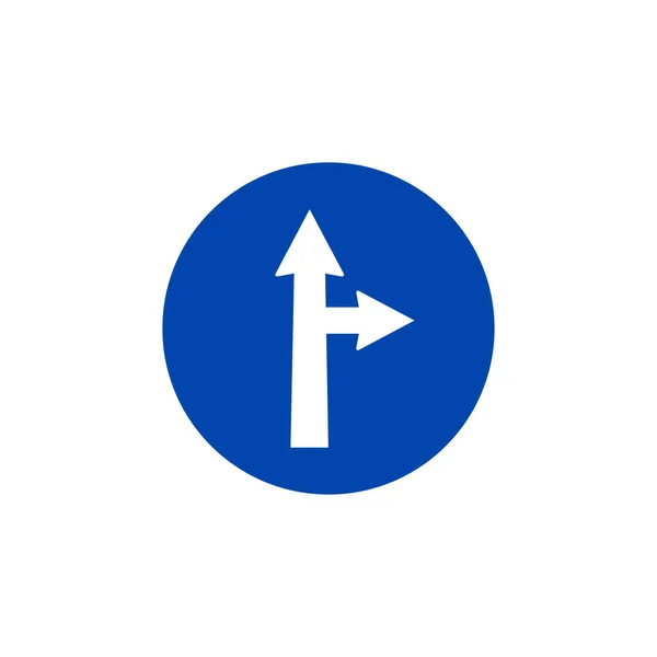 前面或右边的交通标志矢量图形 — 图库矢量图片