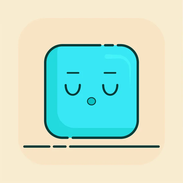 Box Charakter Glücklich Gesicht Vektor Grafiken — Stockvektor