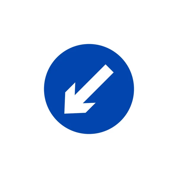 Compulsory Keep Left Traffic Sign Vector Graphics — Stock Vector