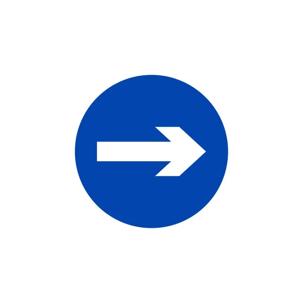 Compulsory Turn Right Traffic Sign Vector Graphics — Stock Vector