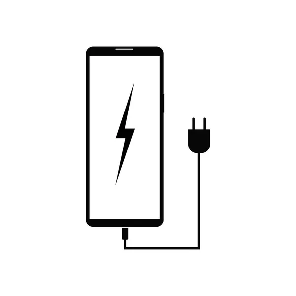 携帯電話のアイコンベクトルグラフィックスの充電 — ストックベクタ