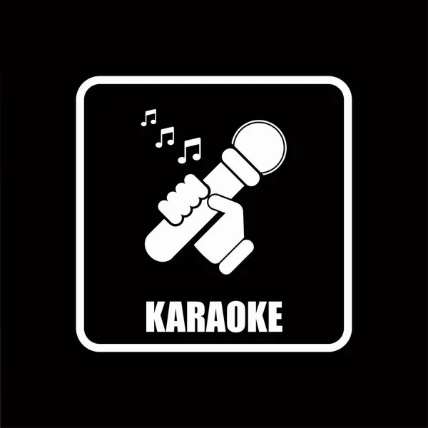 Icona Del Karaoke Sul Servizio Pubblico — Vettoriale Stock
