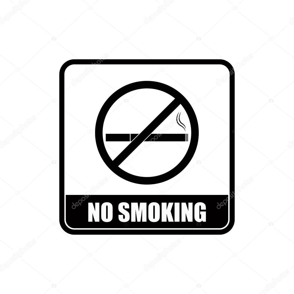 No smoking sign on public area