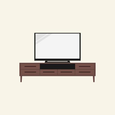 Television rack vector art and graphics