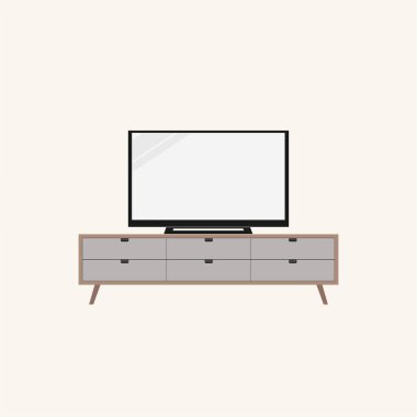 Television rack vector art and graphics