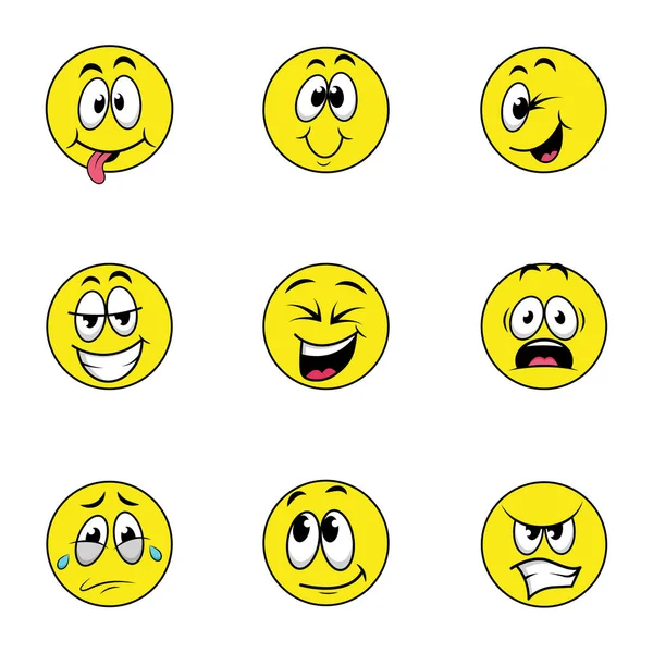 Visage Jaune Emoticon Fermer Oeil Vecteur Graphiques — Image vectorielle