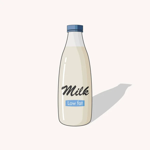 Bottle Milk Cartoon Vector Graphics — Archivo Imágenes Vectoriales