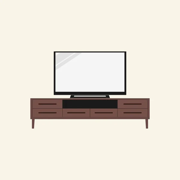 Televisie Rack Vector Kunst Graphics — Stockvector