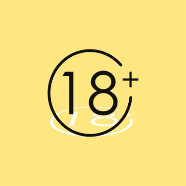 18 + logo vektör grafikleri