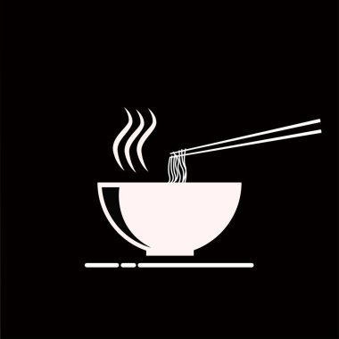 Siyah-beyaz kase erişte vektör grafikleri