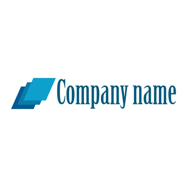 Blue Rhombus Company Logo Vector Graphics — 图库矢量图片