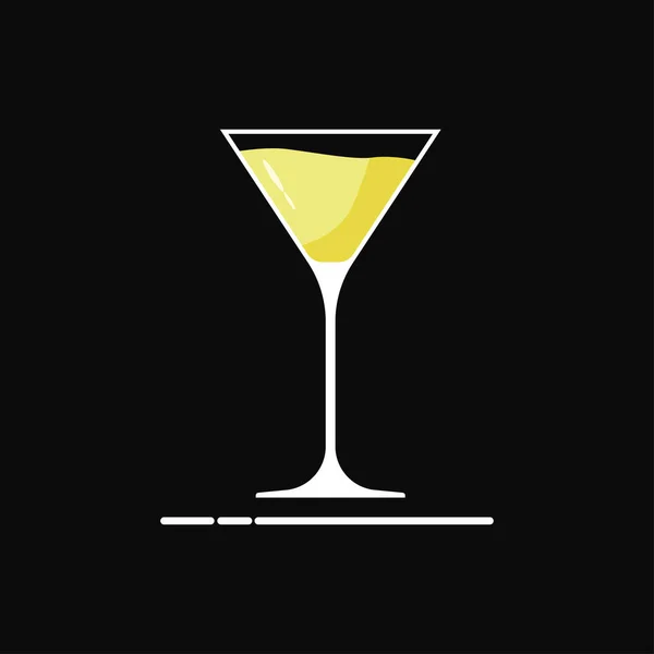 Isolé Verre Graphiques Vectoriels Cocktail — Image vectorielle