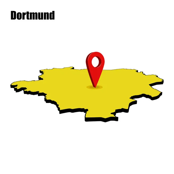 Dortmund Carte Ville Graphiques Vectoriels — Image vectorielle