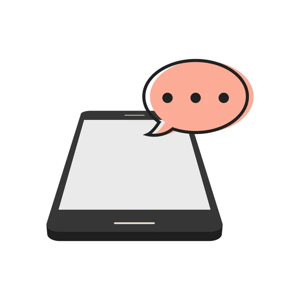 Chat Kolom Mobiele Vector Graphics — Stockvector