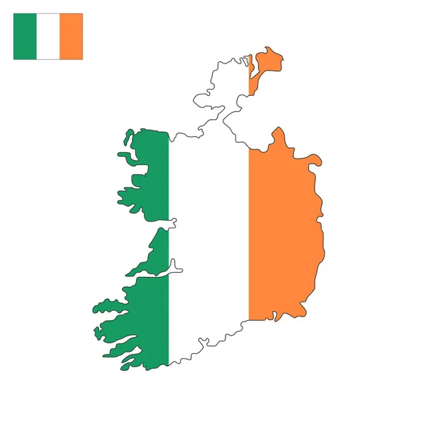 Republiken Irland Karta Vektor Grafik — Stock vektor