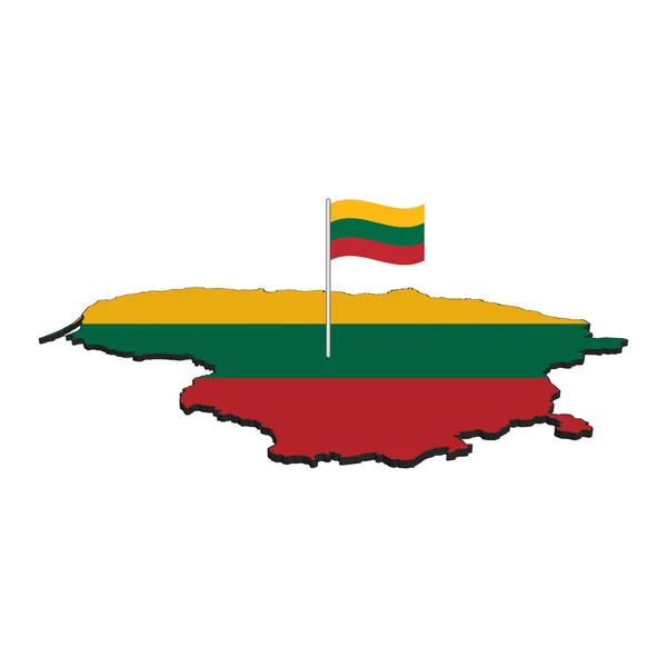 Литва Мапа Векторна Графіка — стоковий вектор