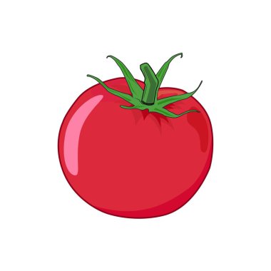 İzole edilmiş kırmızı domates karikatür vektör grafikleri