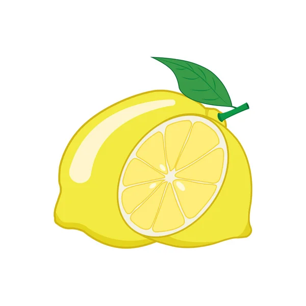 Citronová Pololempn Kreslená Vektorová Grafika — Stockový vektor