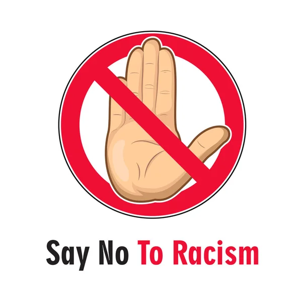 Dire Non Racisme Signes Graphiques Vectoriels — Image vectorielle