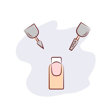 Vektör illüstrasyon makinesi manikür faydaları