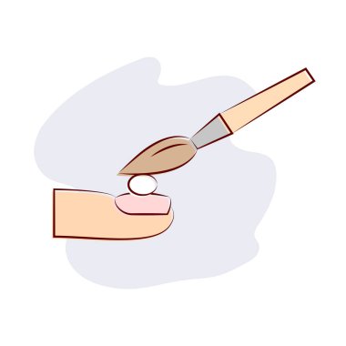 Vektör illüstrasyon Akrilik tırnaklar prosedürü