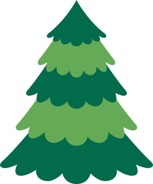 Yeşil Noel ağacı illüstrasyon