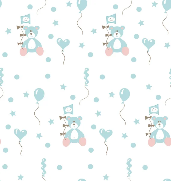 Seamless pattern baby background — Stock Vector