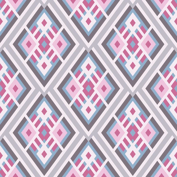 Rhombus pink and blue seamless pattern — Stock Vector