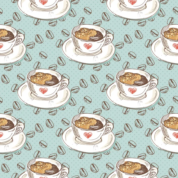 Kahve aşk dikişsiz desen