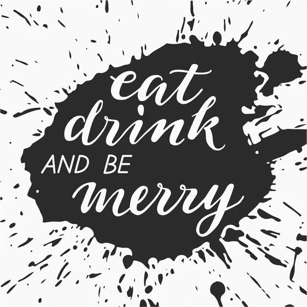 Manger, boire et être joyeux — Image vectorielle