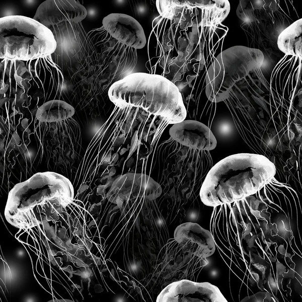 Волшебные медузы под водой — стоковое фото