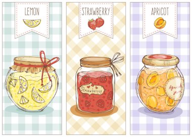 Cute set of jars clipart