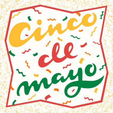 Cinco de el yazısı Mayo yazı-