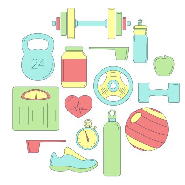 Fitness Icons set