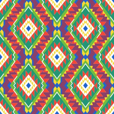 Renkli geometrik Meksika desen