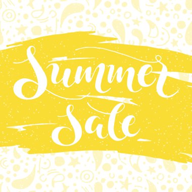 Yaz satış - el yazısı harfler