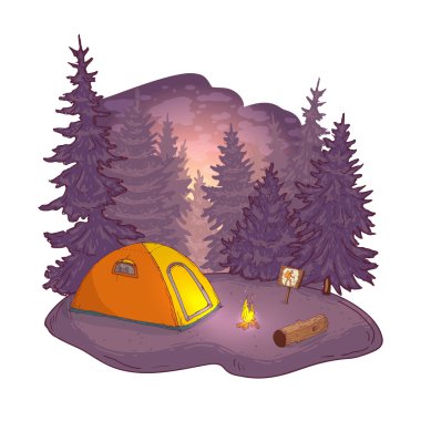 Doğa yürüyüşü ve açık hava rekreasyon konsepti