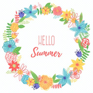 Merhaba yaz illüstrasyon