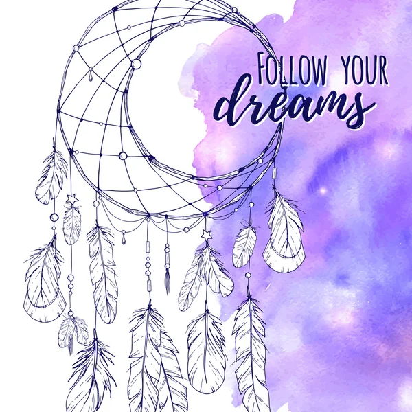 Ethnic dream catcher — Stock Vector