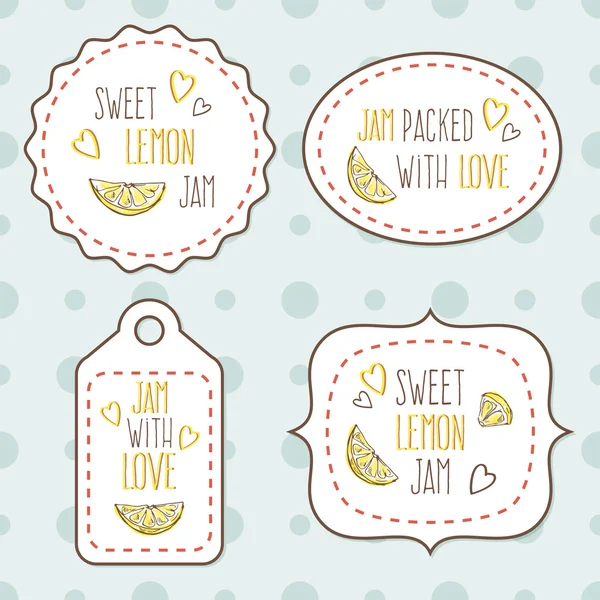 Limon dilimi ile kağıt etiket