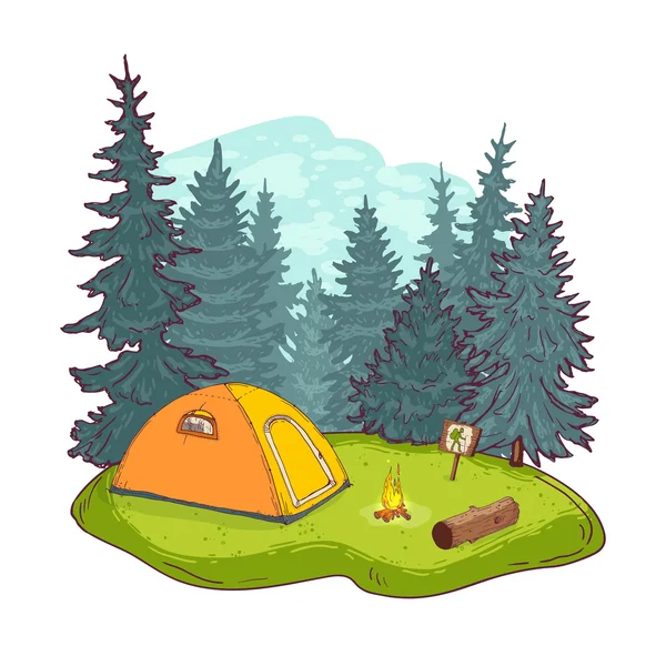 Hiking, camping and outdoor recreation concept
