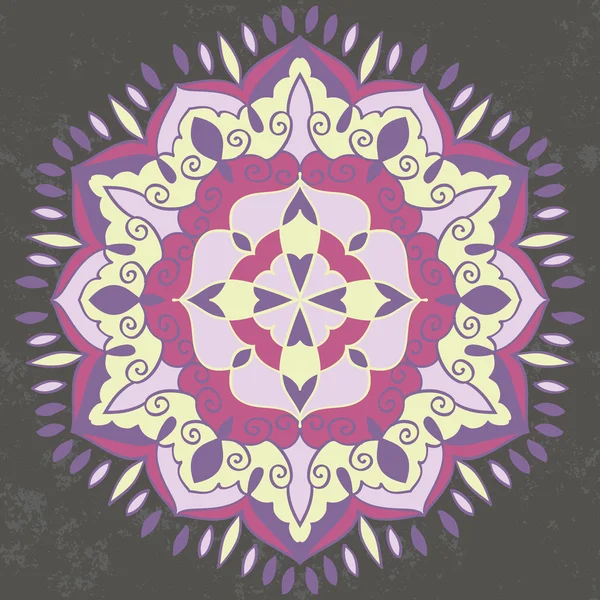 Mandala rond ornemental — Image vectorielle