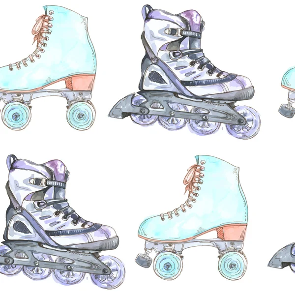 Patrón con diferentes patines — Archivo Imágenes Vectoriales