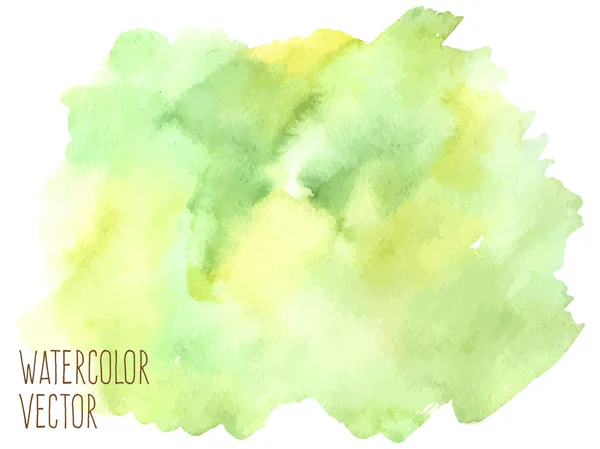 Aquarelle verte texturée — Image vectorielle