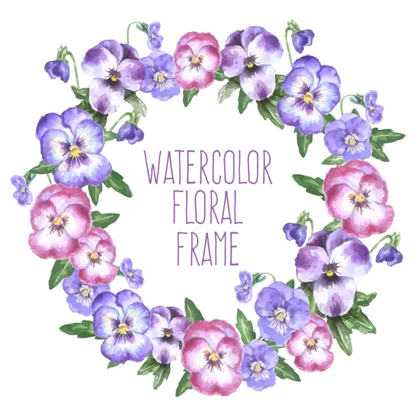 Quadro de rosa, púrpura e violeta pálias — Vetor de Stock
