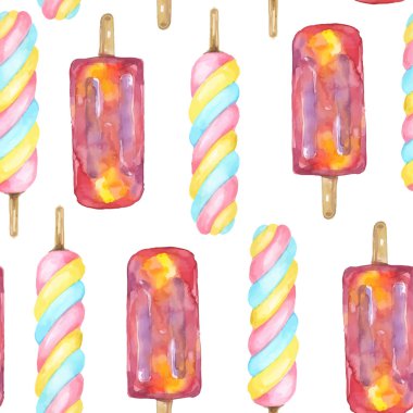 Desen lolipop ve meyve dondurma ile