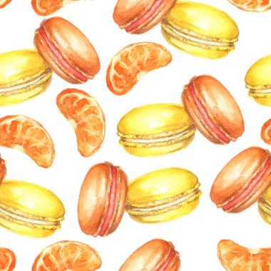 macaroons ve mandalina dilimi